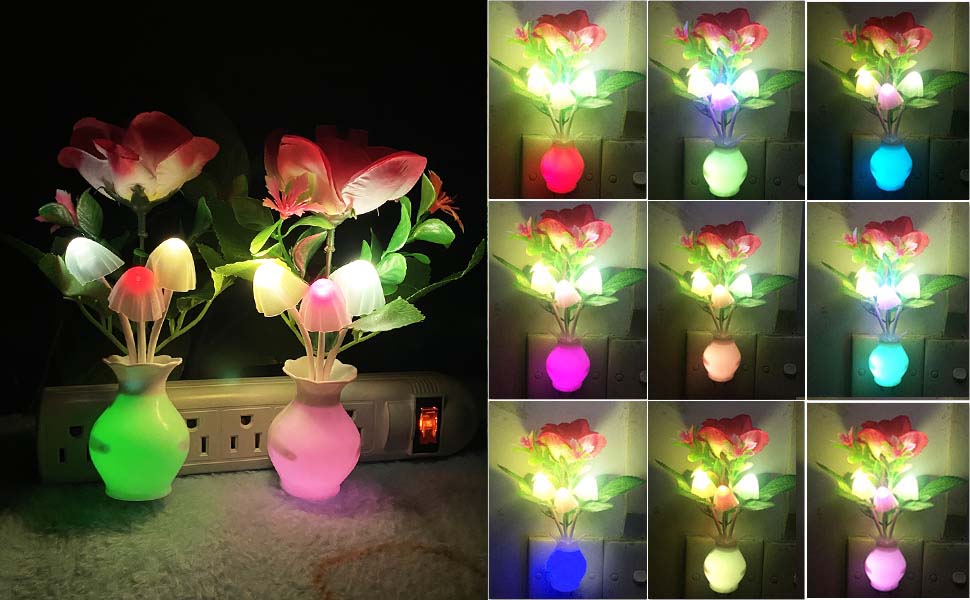 New Mushroom Style Sensor LED Lamp | Auto On/Off Night Light | Energy-Saving, Soft Glow Bedside Lamp for Home, Bedroom, Kids Room & Decor