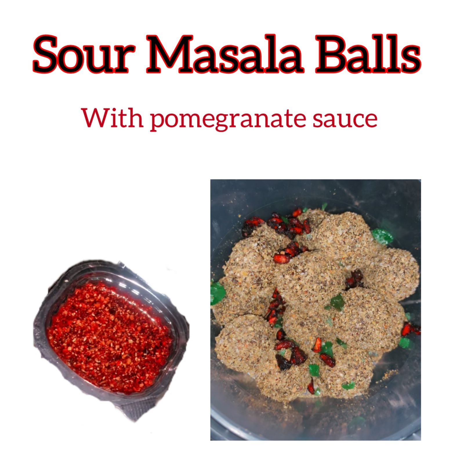 Sour Masala Balls – Tangy, Spicy & Addictively Sour Snack! 15pcs with sauce