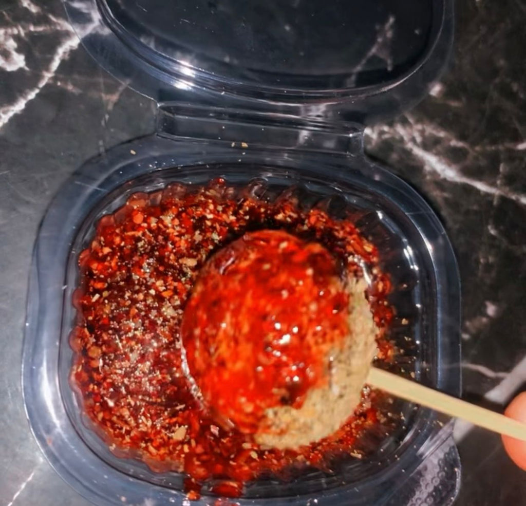 Sour Masala Balls – Tangy, Spicy & Addictively Sour Snack! 15pcs with sauce