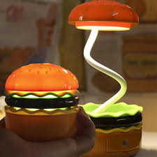 Burger Lamp – Fun Burger Table Lamps for Bedroom, Study, or Desk Décor